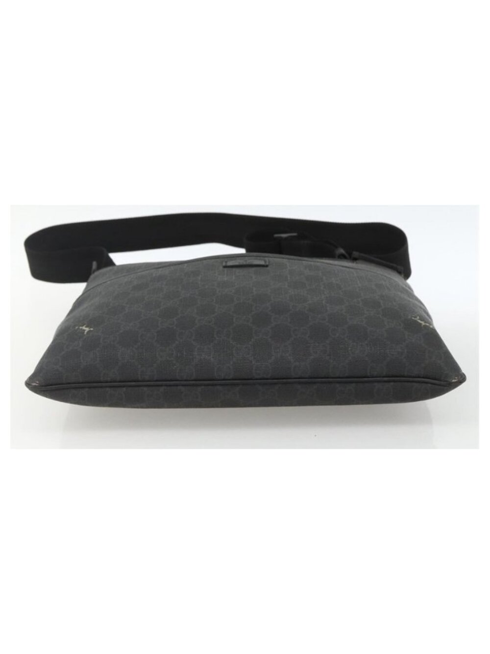 Authentic GUCCI GG Supreme Shoulder Bag PVC Black Silver 162904 - Picture 4 of 16